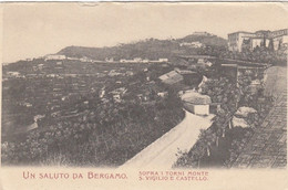 BERGAMO-UN SALUTO-CARTOLINA NON VIAGGIATA ANNO 1900-1904 - Bergamo