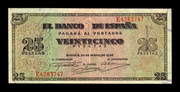 España Spain 25 Pesetas Burgos 1938 Pick 111 Serie E EBC XF - 25 Peseten