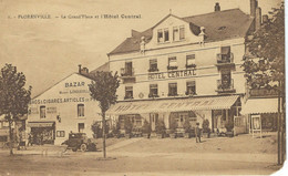 1. - FLORENVILLE ; La Grand'Place Et L'Hôtel Central - Coin Inférieur Droit Arrondi - Florenville