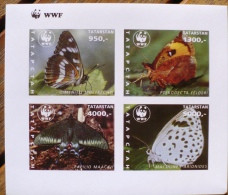 RUSSIE-URSS, Papillons, Insectes  1 Bloc 4 Valeurs NON DENTELE  (imperf)emis En  1996. MNH, Neuf Sans Charniere (12) - Butterflies