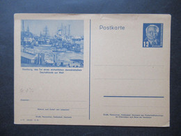 DDR 1950 Ganzsache Pieck P 47 /02 Ortsansichten Hamburg Hafen Ungebraucht Mit Mängeln!! - Storia Postale