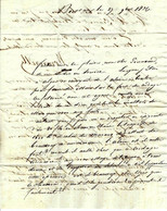 MARINE CONSTRUCTION 1836 LETTRE  Wormeselle De Bordeaux Pour Pironneau Ingénieur De Marine à Toulon CORDAGES - Documents Historiques