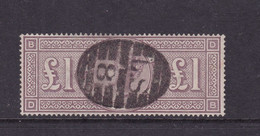 GB Victoria Surface Printed  £1 Brown Lilac Sg 185 Fine Used - Used Stamps