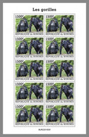 BURUNDI 2022 MNH Gorillas Gorilles M/S - OFFICIAL ISSUE - DHQ2207 - Gorilla's