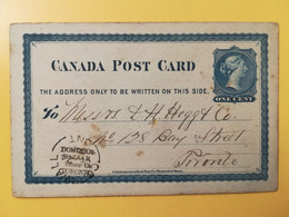 1914 INTERO CARTOLINA POSTALE POSTCARD CARTE CANADA QUEEN VICTORIA OBLITERE' - 1860-1899 Regering Van Victoria