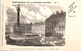 PARIS - Souvenir Des Congrès Socialistes De 1900 - Renversement De La Colonne Vendome - Partis Politiques & élections