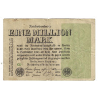 Billet, Allemagne, 1 Million Mark, 1923, 1923-08-09, KM:102d, TB - 1 Mio. Mark