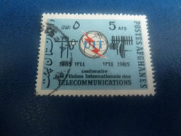 Postes Afghanes - Union Internationale Des Télécommunications - Val 5 Afs - Multicolore - Oblitéré - Année 1965 - - Afghanistan