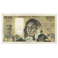 France, 500 Francs, Pascal, 1976, W.58 16606, TTB, Fayette:71.14, KM:156b - 500 F 1968-1993 ''Pascal''