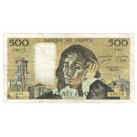 France, 500 Francs, Pascal, 1976, S.64 89076, TTB, Fayette:71.15, KM:156b - 500 F 1968-1993 ''Pascal''