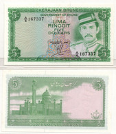 Brunei Darussalam  5 Ringgit 1986 P-7 UNC - Brunei