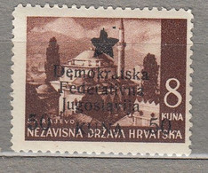 YUGOSLAVIA 1945 Provisory Stamps Bosnia Mi 10 MH(*) #31792 - Ungebraucht