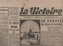 LA VICTOIRE 30 10 1945 TOULOUSE - PROCES LUNEBOURG BERGEN BELSEN - PROCES NUREMBERG - CHINE - FORTUNE DU MIKADO - Other