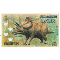 Billet, Espagne, Billet Touristique, 2015, JURASSIC BANK 1 DIN, NEUF - [ 7] Fouten & Varianten