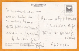 1977 - QEII - Unstamped Postcard From BRIGHTON To Laudebec, France - Queen's Silver Jubilee Appeal - Cartas & Documentos