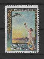Vignette - Poster Stamp. Aviation 1910 Cannes - Cinderellas