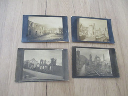 X4 Cartes Photos à Situer Villes Villages Bombardés Guerre 14/18 - War 1914-18