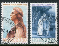 NORWAY 1995 Kirsten Flagstad Birth Centenary Used.   Michel 1183-84 - Used Stamps