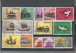 54924 ) Collection San Marino Trains Ships Baseball - Collezioni & Lotti