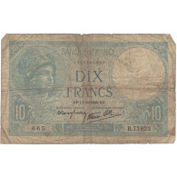 France, 10 Francs, Minerve, 1940, 665 R.77823, B, Fayette:07.17, KM:84 - 10 F 1916-1942 ''Minerve''