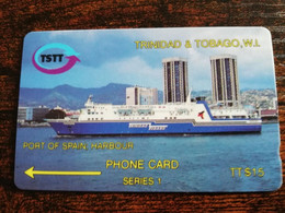 TRINIDAD & TOBAGO  GPT CARD    $15,-  3CCTA  PORT OF SPAIN     Fine Used Card        ** 8857** - Trinidad & Tobago