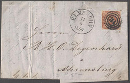 DENMARK - 4 S. ELMSHORN To AHRENSBURG GERMANY  Complet. Letter - 1859 - Cartas & Documentos