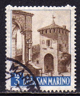 REPUBBLICA DI SAN MARINO 1957 VEDUTE VIEWS LIRE 3 USATO USED OBLITERE' - Usati