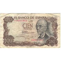 Billet, Espagne, 100 Pesetas, 1970, 1970-11-17, KM:152a, TB - 100 Peseten