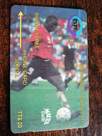 TRINIDAD & TOBAGO  GPT CARD    $20,-  13CCTA   DWIGHT YORKE / FUTBOL            Fine Used Card        ** 8879** - Trinidad En Tobago