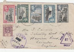 Ceylon Cover To Ireland Censored WWII - Ceylon (...-1947)