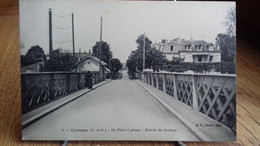 CPA   CROISSY      Le Pont à Péage   Entrée De Croissy  (19..).animée.. (S07-22) - Croissy-sur-Seine