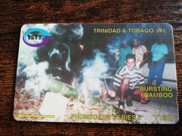 TRINIDAD & TOBAGO  GPT CARD    $60,-  98CCTA   BURSTING BAMBOO               Fine Used Card        ** 8890** - Trinidad En Tobago