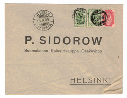 Finland 1908 Company Cover.Number Cancel.Used. Very Fine. - Brieven En Documenten