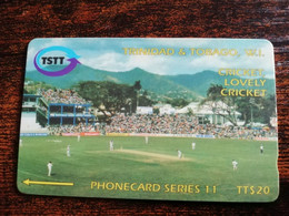 TRINIDAD & TOBAGO  GPT CARD    $20,-  118CCTA   CRICKET/LOVELY CRICKET               Fine Used Card        ** 8891** - Trinidad En Tobago