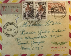 Cameroun - Ndikiniméki - Belle Lettre Recommandée Avion Pour Paris (France) - Cachet Yaoundé Chargement - 1962 - Cameroon (1960-...)