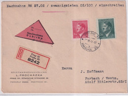 BÖHMEN Und MÄHREN - 1944 - ENVELOPPE RECOMMANDEE REMBOURSEMENT De PRAGUE => FORBACH (MOSELLE) - Covers & Documents