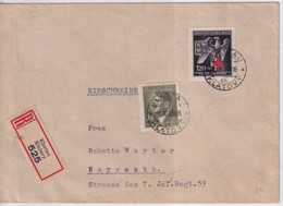 BÖHMEN Und MÄHREN - 1943 - ENVELOPPE RECOMMANDEE De KLATOVY => BAYREUTH - Covers & Documents