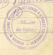 Cachet De Mission Militaire Française Attachée à L'Armée Britannique Sur Cp Du Havre En 1915 - Réf F171 - 1. Weltkrieg 1914-1918