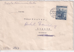 BÖHMEN Und MÄHREN - 1940 - ENVELOPPE De HRONOV ! Avec CENSURE AU DOS => LUGANO POSTE RESTANTE SUISSE ! - Covers & Documents