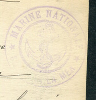 Cachet Marine Nationale Sur Carte Postale D'un Soldat Du Centre Aéronautique Du Havre Pour Cherbourg - Réf F172 - WW I