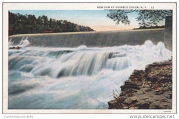 New York New Dam At Ausable Chasm Curteich - Adirondack