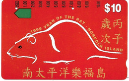 @+ Norfolk Telecom - $10 - 1996 Year Of The Rat - Ref: I961913 - Norfolk Island