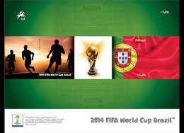 Portugal 2014 - The National Team In The 2014 World Cup In Brazil Souvenir Sheet Mnh - 2014 – Brazil