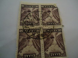 GREECE  USED STAMPS   ΒBLOCK  OF 4 WITH POSTMARK - Ohne Zuordnung