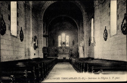 CPA Coulonges Thouarsais Deux Sèvres, Interieur De L'Eglise - Sonstige Gemeinden