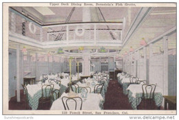 California San Francisco Upper Deck Dining Room Interior Bernstein's Fish Grotto Restaurant - San Bernardino