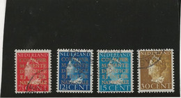 TIMBRES DE SERVICE -SURCHARGE DOREE COUR PERMANENTE DE JUSTICE INTERNATIONALE N°15 A 18 OBLITERE -COTE :48 € ANNEE 1934- - Servizio