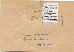 FRANCE LETTRE AFFRANCHIE AVEC UN TIMBRE DE GREVE N°29 SAINTE-FOY DEPART MAIRIE DE SAINTE-FOY-LA-GRANDE 2 NOV 1974 - Dokumente