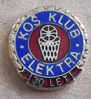 Basketball Club KK Elektra Sostanj  30 Years Slovenia Vintage Enamel Pin - Basketball