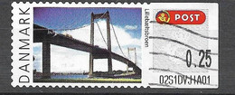 Timbres Oblitérés Du Danemark, Timbre De Distributeur 2008, N°43 Mi, Pont, Lillebaetbroen - Vignette [ATM]